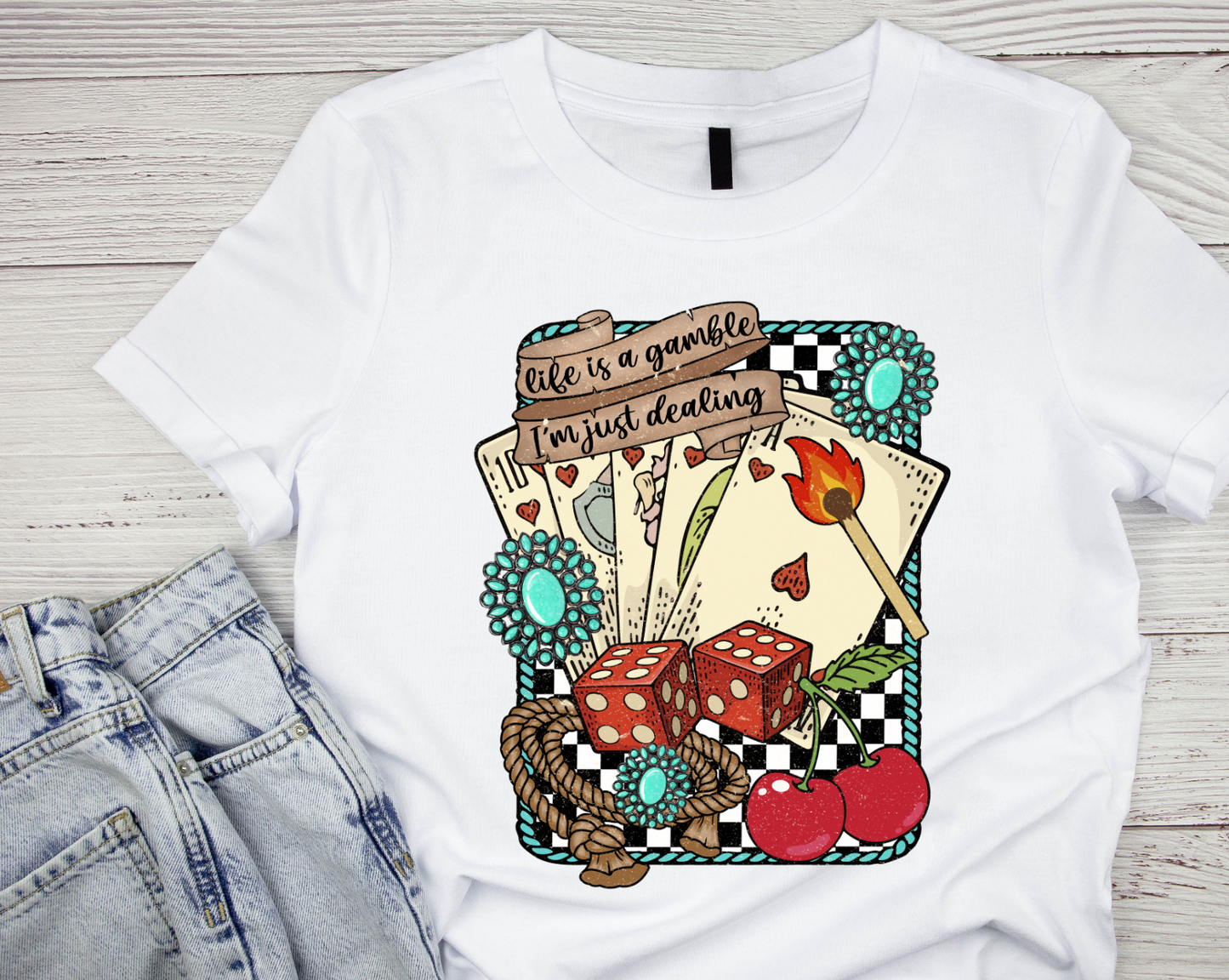 Life's a gamble graphic Tee