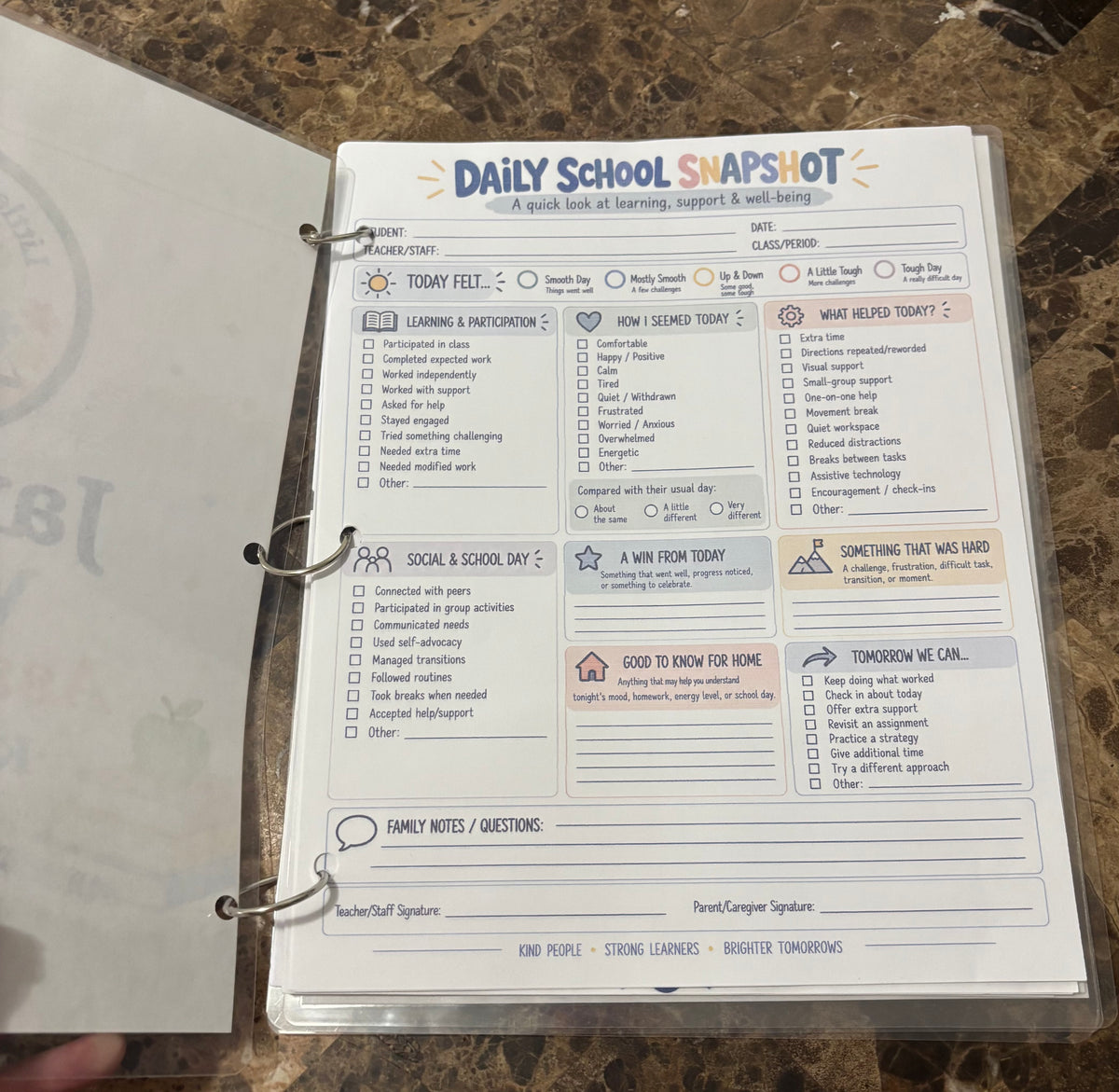 📚Custom Weekly Homeschool Assignment Notebook