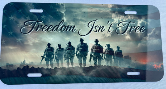 Freedom isn’t free license plate