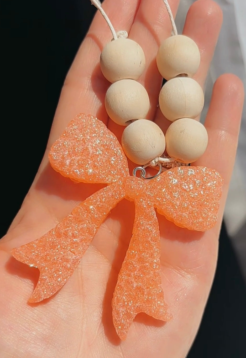 🎀 Coquette Bow Car Freshie (Vanilla,cedarwood,& Jasmine scented)
