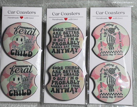Sarcastic Humor Car Coasters